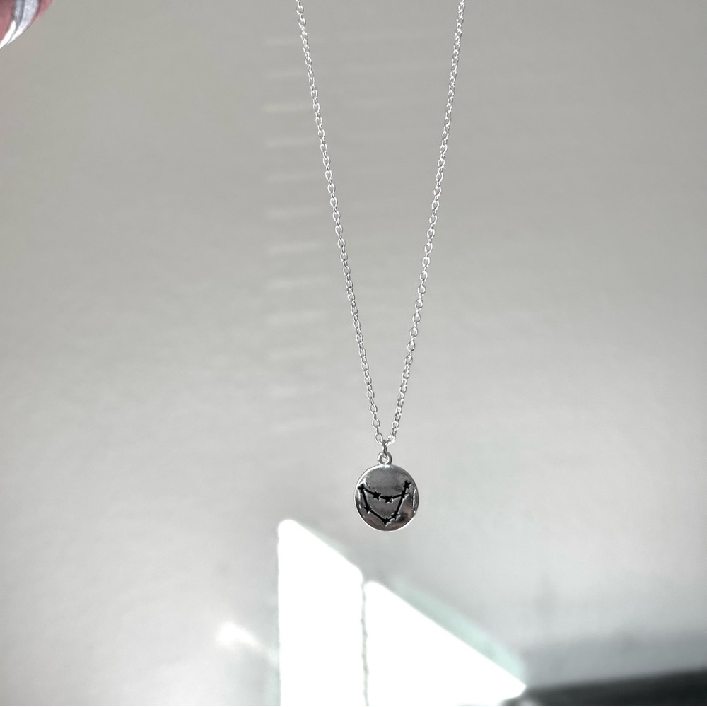 Justice Silver Necklace w/ Capricorn Charm